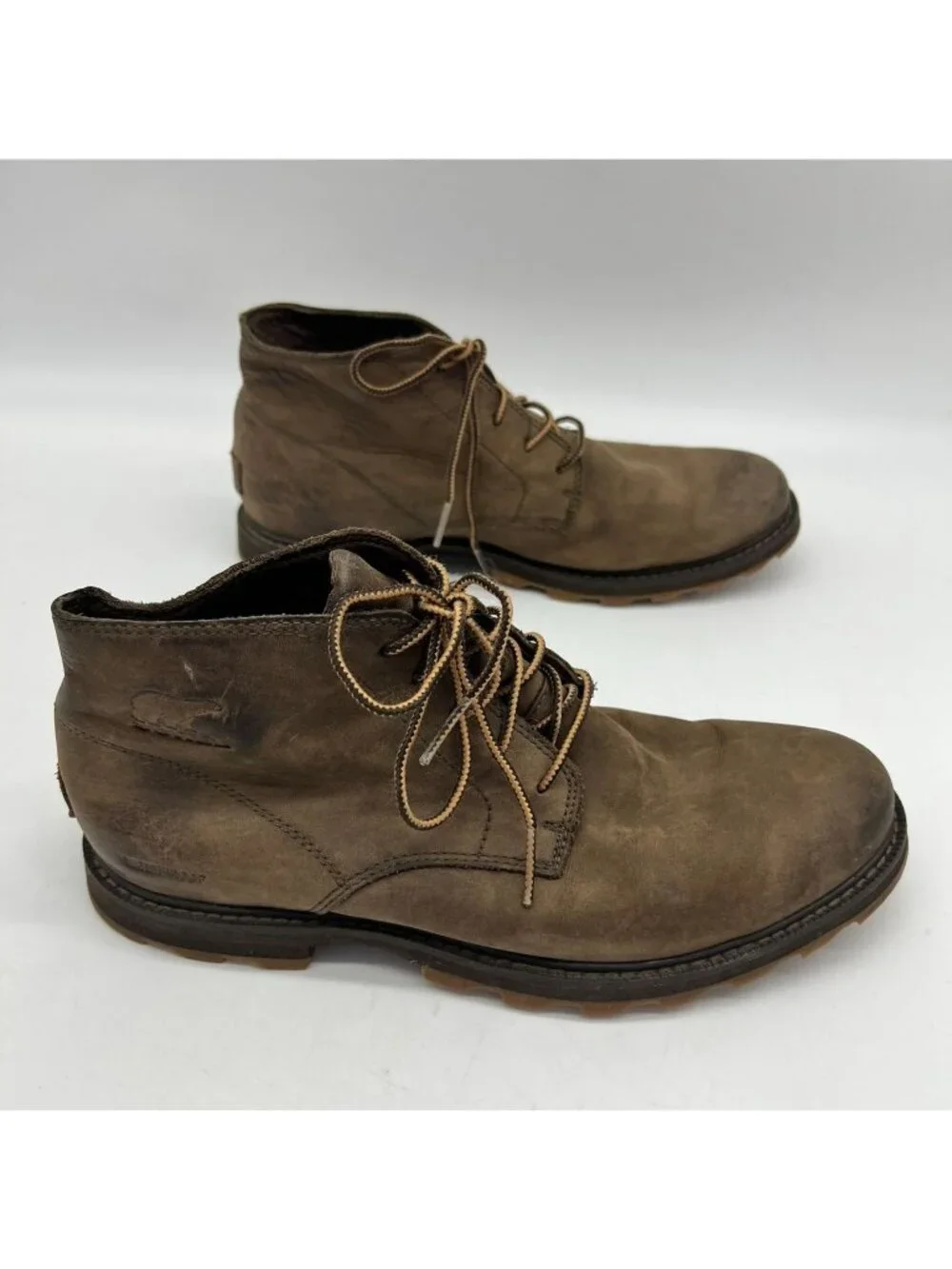 Sorel Mens Madson Chukka Leather Boots Size 10 Brown Lace Up Waterproof Casual